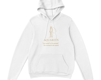 Aquarius Hoodie Astrology – Zodiac Sweater – Unisex Pullover – Aquarius Gift