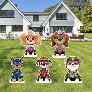 Paw Patrol Lebensgroße Cartoon Figur Ausschnitte PNG Digital Download