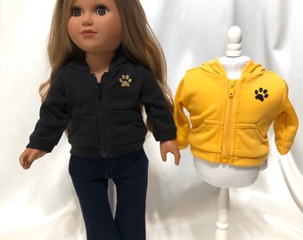 Tigers Hoodie for 18 in Doll
