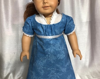 1800s Regency Day Dress for 18in Doll