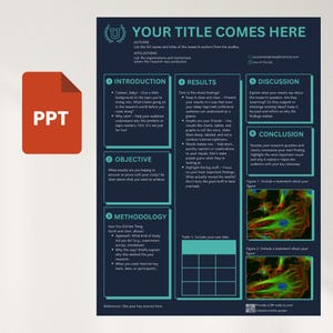 Portrait Research Poster Template for PhD Students & Researchers