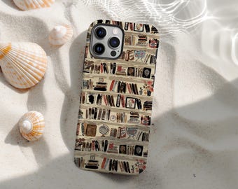 Book Lover Phone Case, Reading Literal Cover, Bookshelf Phone Case, Art book lover Cover, iPhone 17 16 15 14 13 12 11 Pro Max, Samsung S25