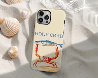 Fish Phone Case Retro Sardine Cover Fishy Ocean Sea Animals Anchovy Phone Case Crab iPhone Case for iPhone 18 17 16 15 14 13 12 11 Pro Max