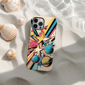 Funda para teléfono con collage de estrellas Y2K, fundas para teléfono con collage de estrellas Coquette, iPhone 17, 16, 15, 14, 13, 12 y 11 Pro Max, diseño de patchwork celestial