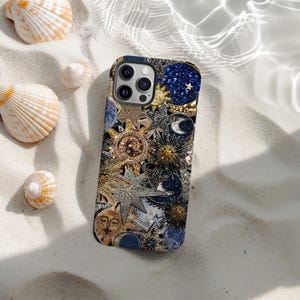Vintage Mosaik Collage Handyhülle Himmlische Mosaikfliesen Trendy Preppy iPhone 17 16 15 14 13 12 11 Pro Max, Samsung S26 S25 Ultra