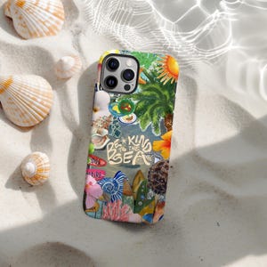 Beach Palm Tree Phone Case, Summer Sea Beach Lovers Phone Cases for iPhone 16 15 14 13 12 11 Pro Max X XS XR