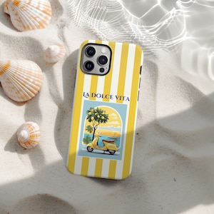 Coquette Italian Collage Phone Case, Italy Phone Case Amalfi La Dolce Vita Cover for iPhone 16 15 14 13 12 11 Pro Max X XS