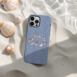 Kawaii Bunny Galaxy Phone Case, Cute Rabbit Starry Night Art Cover,  iPhone 17 16 15 14 13 12 11 Pro Max, Samsung S26 S25 S24 S23 S22 Ultra