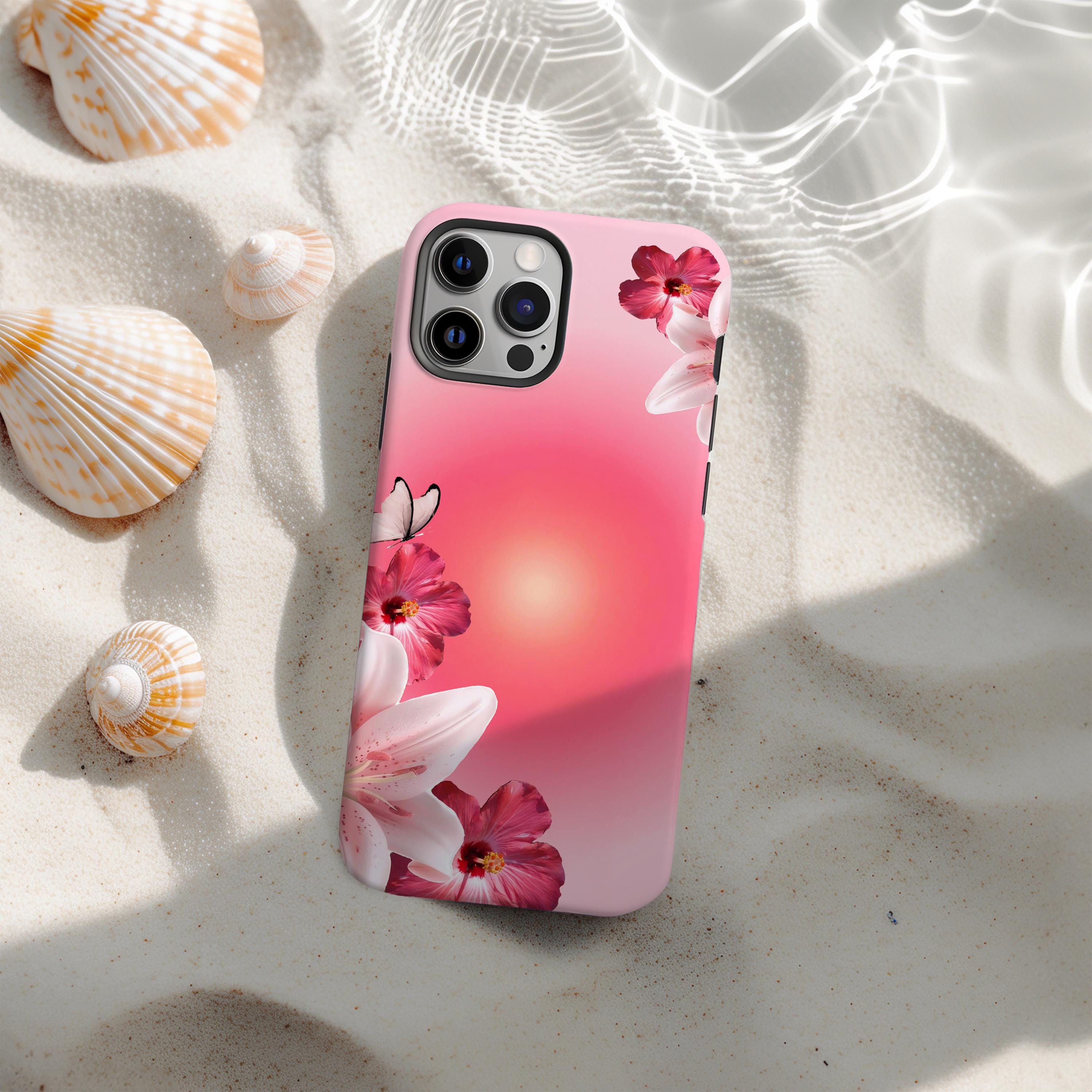 Lily Scatter Phone Case, Hibiscus Phone Cases, Tropical Floral