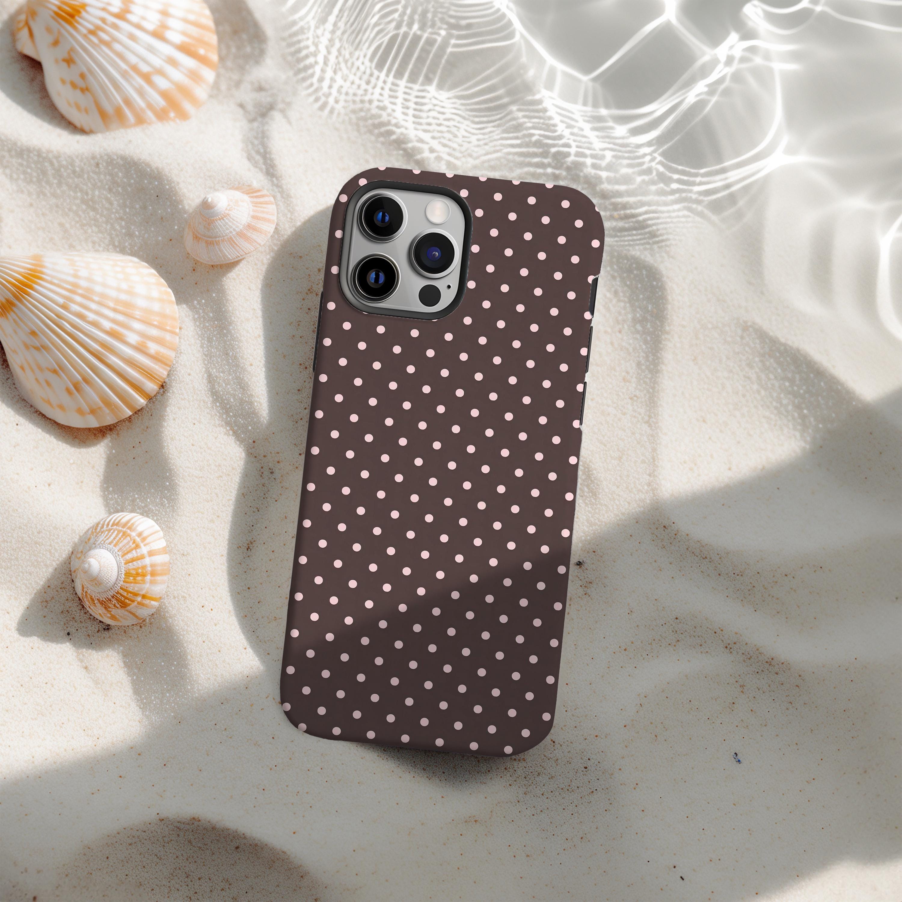 Pink & Brown Polka Dot Case, Brown Pink Polka Dot Phone Case, Cute  Minimalist Case, iPhone 17, 16, 15, 14, 13, 12, 11 - Etsy