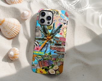 Strand Palmboom Telefoonhoesje Zomer Zee Strandliefhebbers Cover voor iPhone 17 16 15 14 13 12 11 Pro Max X XS