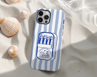 Retro Sardine Tin MagSafe Phone Case, włoski letni moodboard prezent, iPhone 16 15 14 13 12 11 Pro Max X XS XR