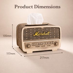 Napkin holder SVG | Napkin Laser Cut | Marshall Style Tissue Box Laser Cut Files SVG | Wooden Tissue Holder | Digital Plywood 3mm 4mm image 2
