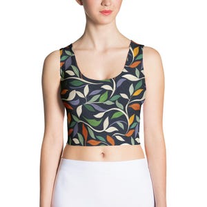 colorful floral pattern / crop top