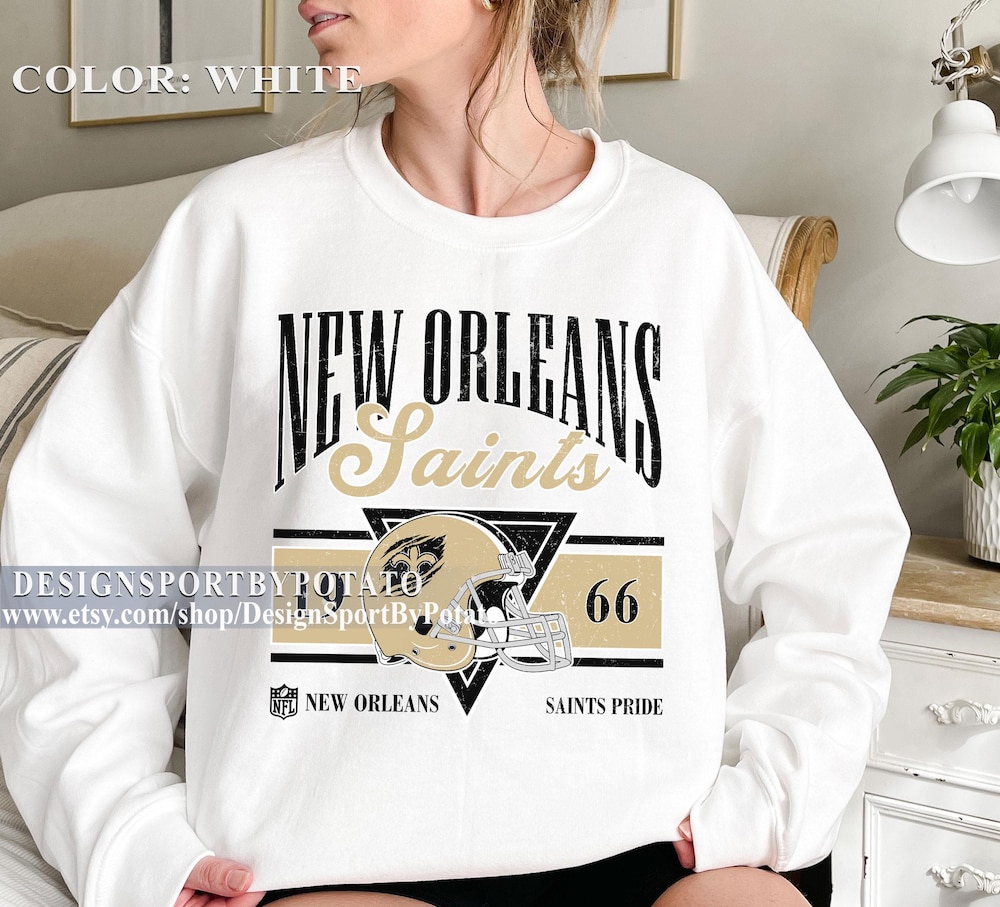 Vintage Style New Orleans Crewneck Sweatshirt, New Orleans Sweater, New Orleans Football Sweatshirt, Sunday Football, Game Days, Football Bespoketshirt