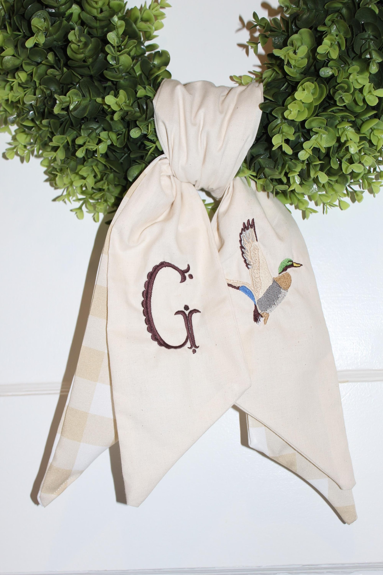 Mallard Duck Wreath Sash