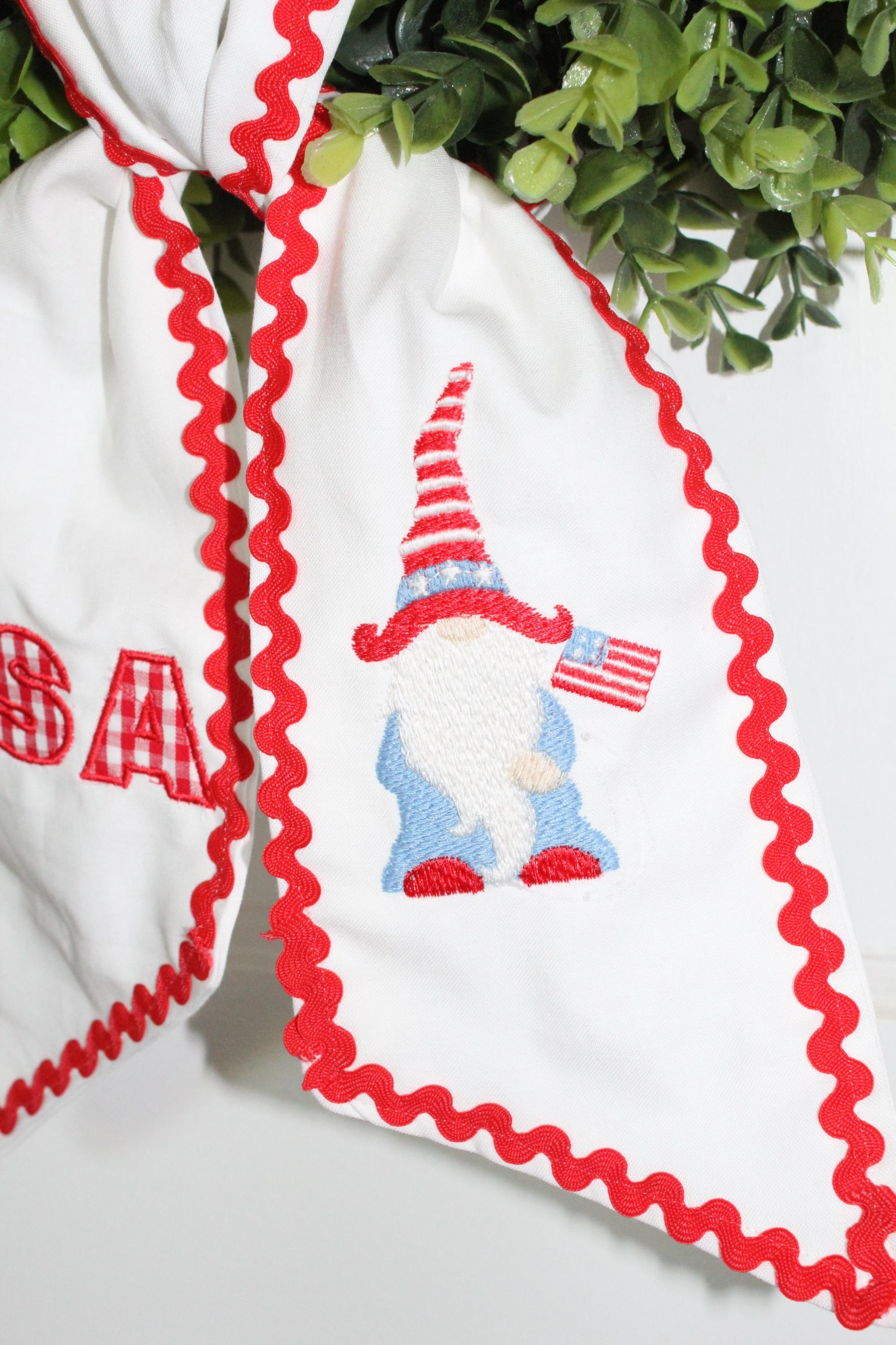 Patriotic Ric-rac Applique Wreath Sash - Etsy