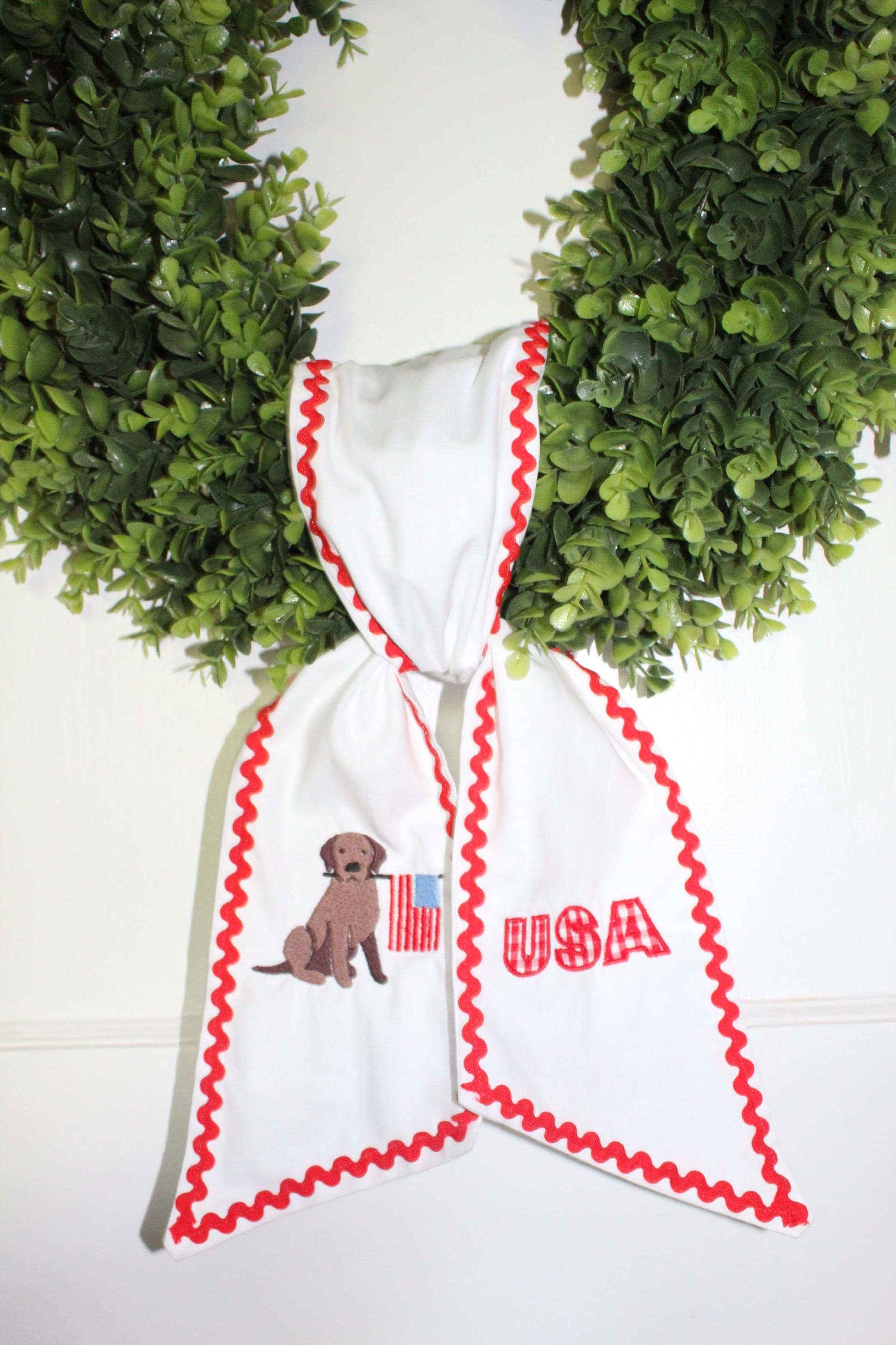Patriotic Ric-rac Applique Wreath Sash - Etsy