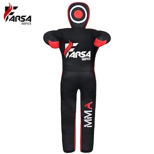 Fully customized standing canvas grappling dummy|MMA,BJJ and wrestling training dummy for submission, throwing ground techniques adult size|