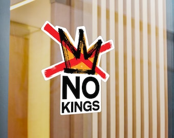 Kiss-Cut Vinyl Decal (Removable Adhesive) | No Crowns, No Kings Bold Logo Variant | Perfect for Laptops, Windows, Water Bottles, and Gifts