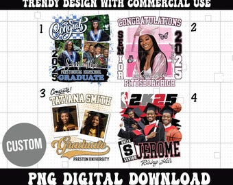Customized Graduation 2025 PNG Digital Download, Custom Your Photo PNG Download, Custom Bootleg Rap Tee png, Custom Senior Graduation PNG