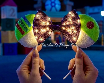 La historia de los juguetes de Andy, el espacio mágico, el lugar mágico, diadema con lazo de Mickey Mouse y Minnie, diadema con orejas, parque temático, accesorio para cosplay de Halloween