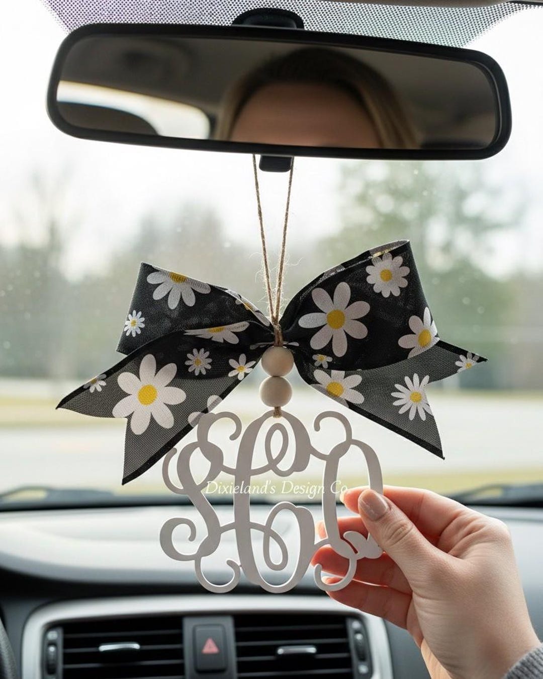 Custom PLA Car Monogram Charm: 3D Printed Car Sign Essential Oil ...