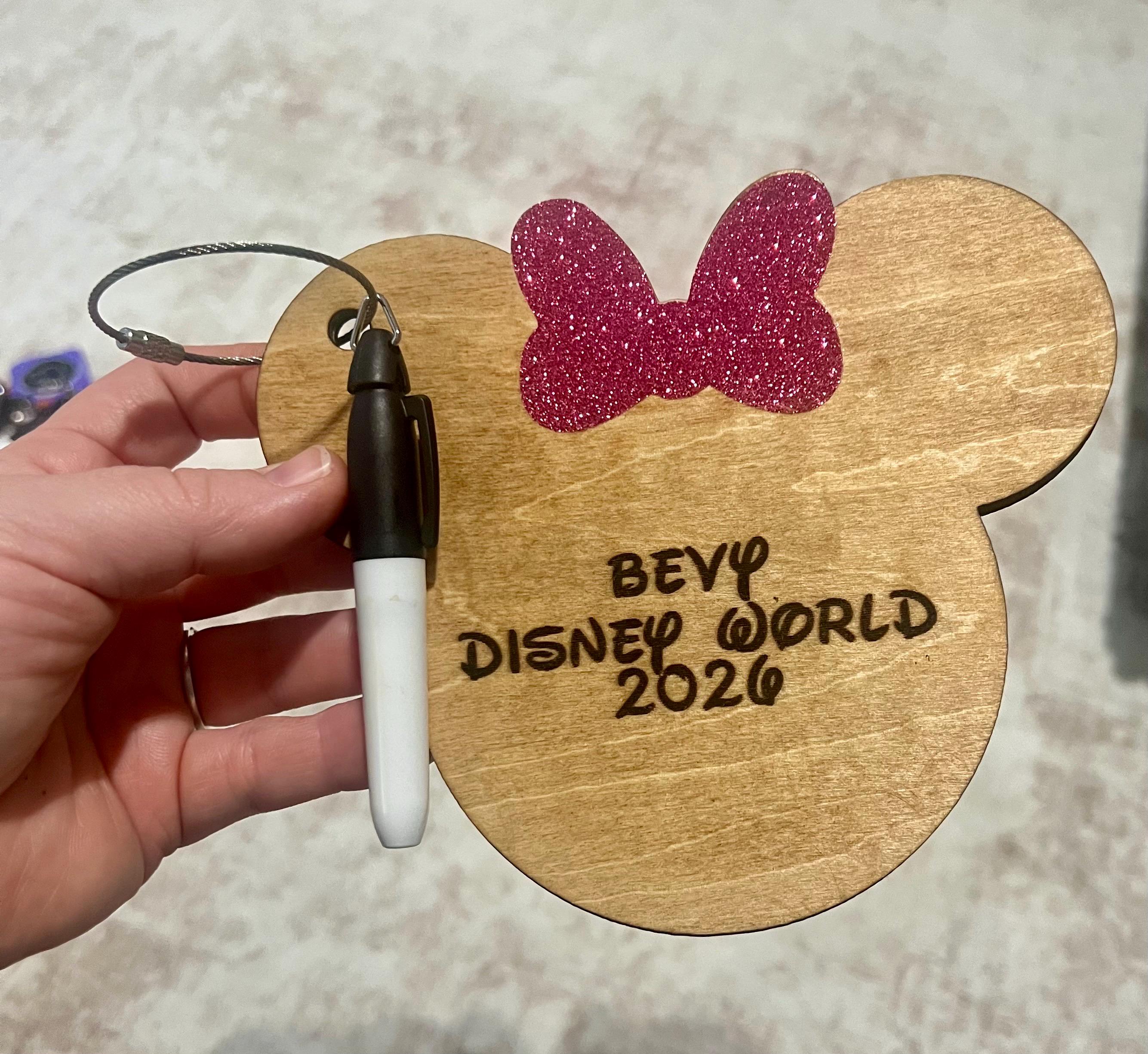 Autograph Disney Card Wood Keychain Sign Disney Magical Happy