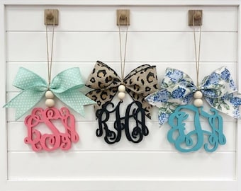 Custom PLA Car Monogram Charm: 3D Printed Car sign Essential Oil Diffuser, Rear View Mirror Decor