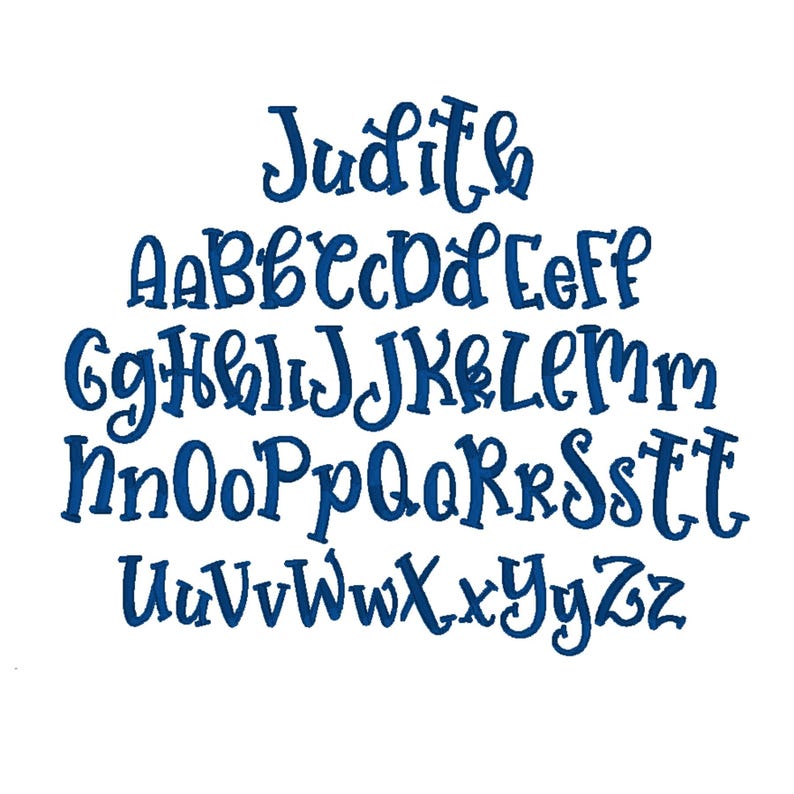 Judith Letters Judith Monogram Embroidery Font Bundle: DST PES BX Formats (digital ...
