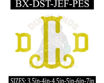 Embroidery monogram design bundle, bx font, machine embroidery, baroque swirl monogram font, embroidery font, pes font jef font multi sized