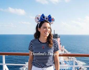 Mickey Cruise Magical Place Theme Park Mickey Headband Minnie Bow Mouse Ear Headband Halloween Cosplay Movie Character Headwear Accessories