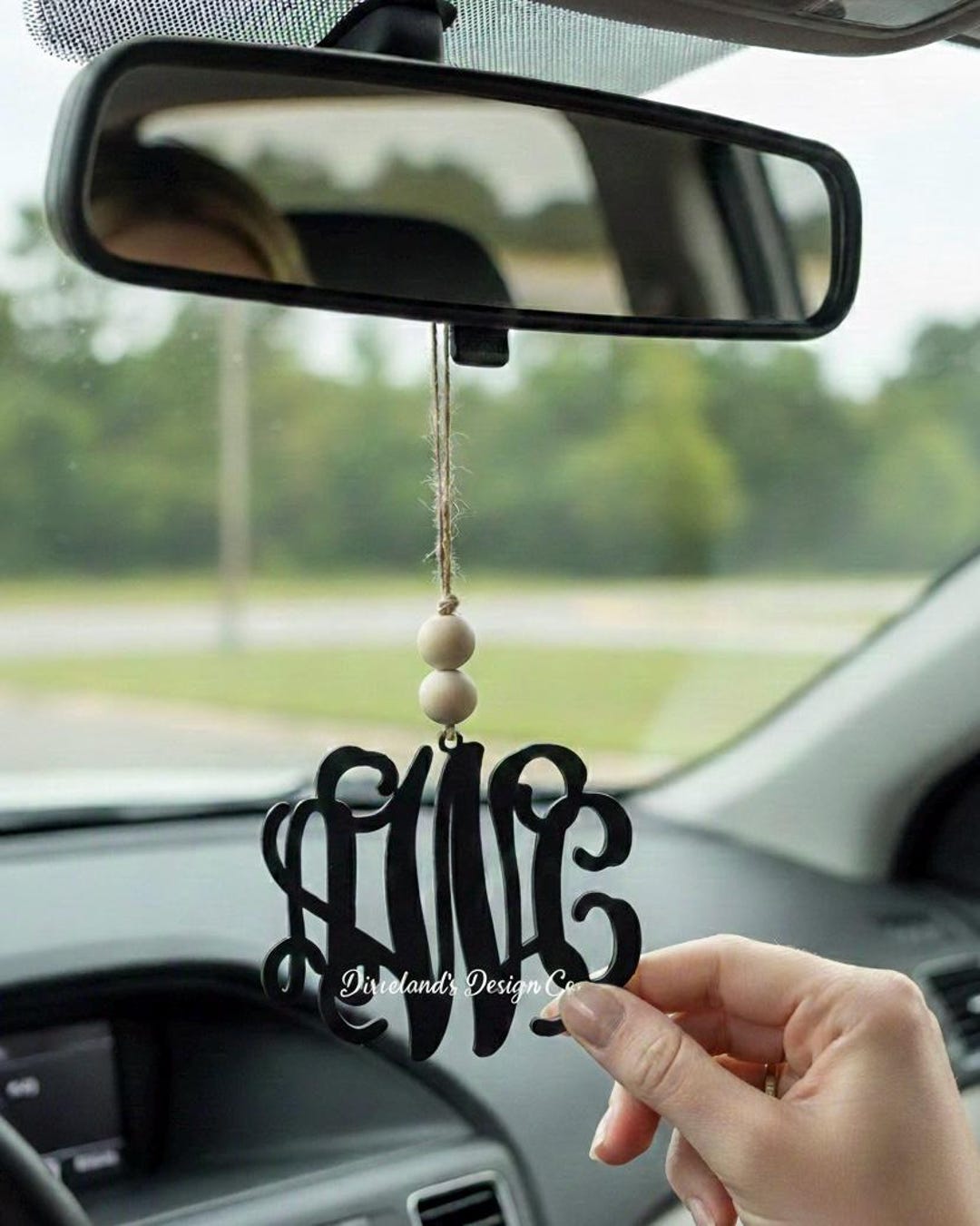 Custom PLA Car Monogram Charm: 3D Printed Car Sign Essential Oil ...