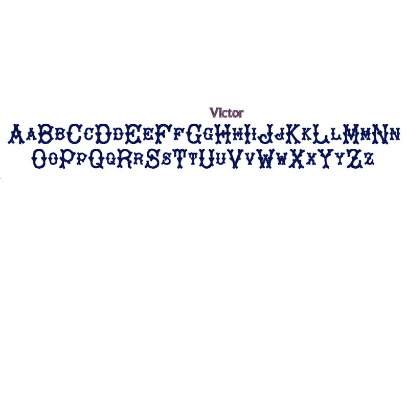 Victor Monogram Embroidery Font: Machine Embroidery Design Bundle (BX ...