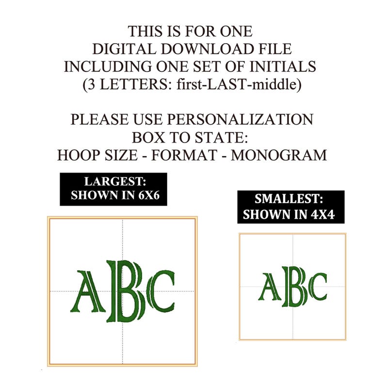Custom Colonial Monogram Embroidery Font: DST, PES Formats (digital ...