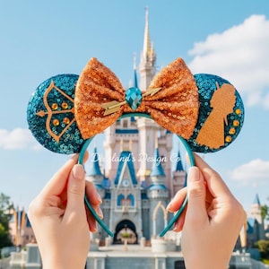 Brave Princess Magical Place Theme Park Mickey Headband Minnie Bow Mouse Ear Headband Halloween Cosplay Movie Character Head Accessories