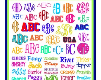 Embroidery font bundle monogram font bundle, BX font, embroidery machine fonts, mega monogram bundle font, embroidery machine PES DST fonts