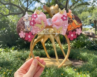 Deer Bambi Woodland Friends Magical Place Mickey Ears Mouse Minnie Bow Headband Ear Headband Theme Park Halloween Cosplay Headwear Accessory