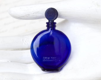 ダン ラ ニュイ ワース コバルト ブルー ミニチュア香水ボトル - ヴィンテージ セント バイアル