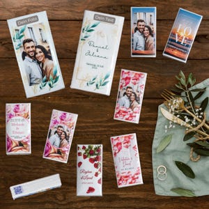 Printed wedding tissues – 85 or 150packs of 10 – custom photo & text – personalized favor – unique and hygienic keepsake