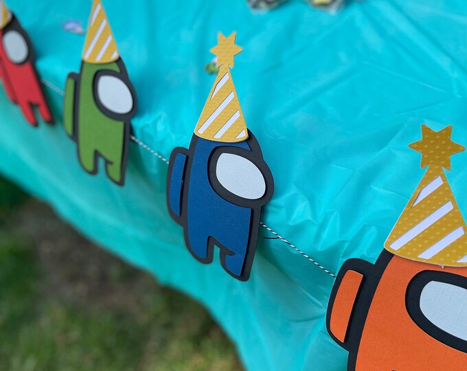 Among Us Birthday Banner Among Us Birthday Banner Among Us Party