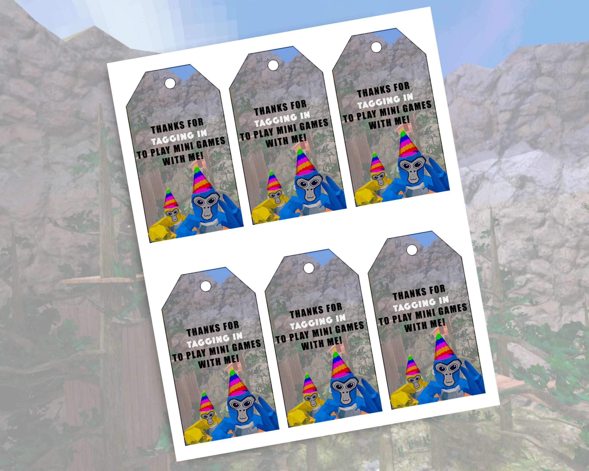 Gorilla Tag Birthday Party Banner [Digital Download]