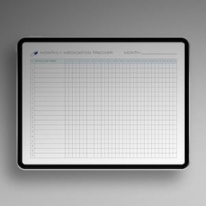 Monthly Medication Tracker Printable, Pill Reminder, Medicine Schedule Template, Medication Log PDF Download