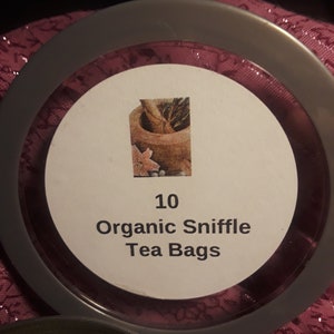 10 sachets de thé renifle organiques dans l'étain magnétique
