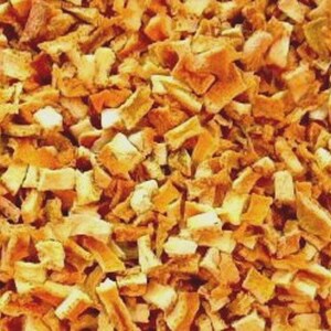 Getrocknete kleine Orangenschalen