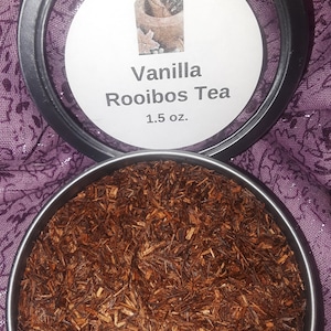 Thé Rooibos à la vanille de 1,5 oz dans de l’étain magnétique