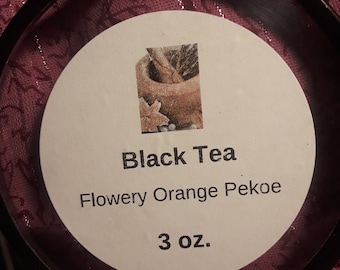 3 oz. Black Tea (flowery orange pekoe) in Metal Tin