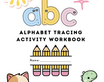 Alphabet Tracing Workbook for Kids | 72 Printable Pages | Handwriting Practice | ABC Letter Tracing | Preschool Learning PDF