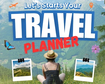 Travel Planner 2025 2026 | Vacation Organizer PDF | A4 & US Letter | Budget Tracker, To-Do List, Holiday Calendar, Packing List