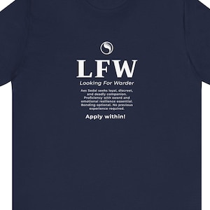 LFW - Maglietta parodia &quot;Looking For Warder&quot;, la Ruota del Tempo delle Aes Sedai